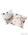Splatter pillows by Lisa mason