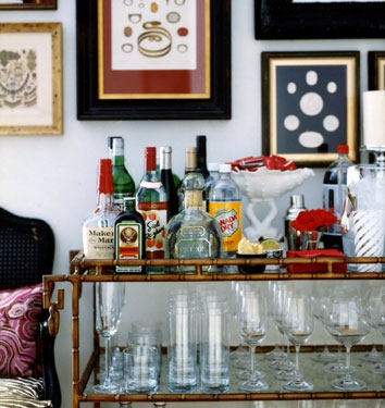 bar cart Style by Emily Henderson