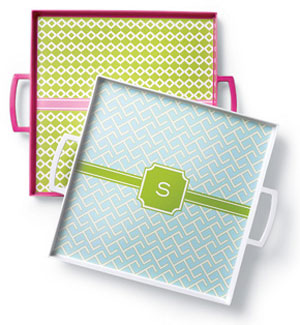 Monogrammed trays