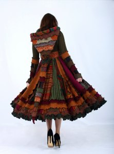 enlightened platypus upcycled sweatercoat on etsy