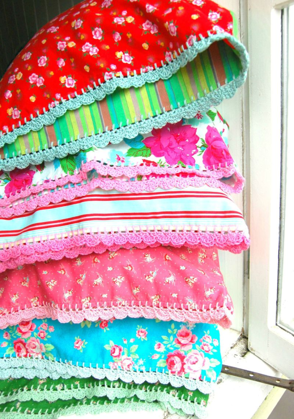 rosehip's crocheted pillow cases