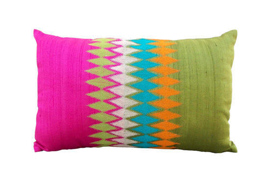 Vliving silk ikat pillow2